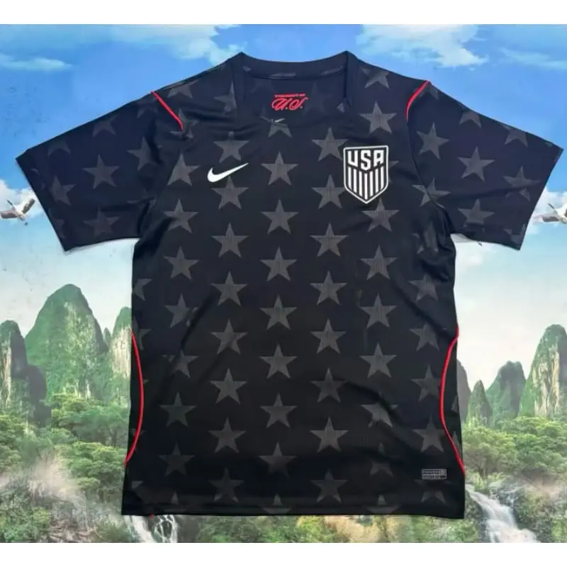 Camiseta EE.UU Mundial 2026 Away Negro Obsidiana