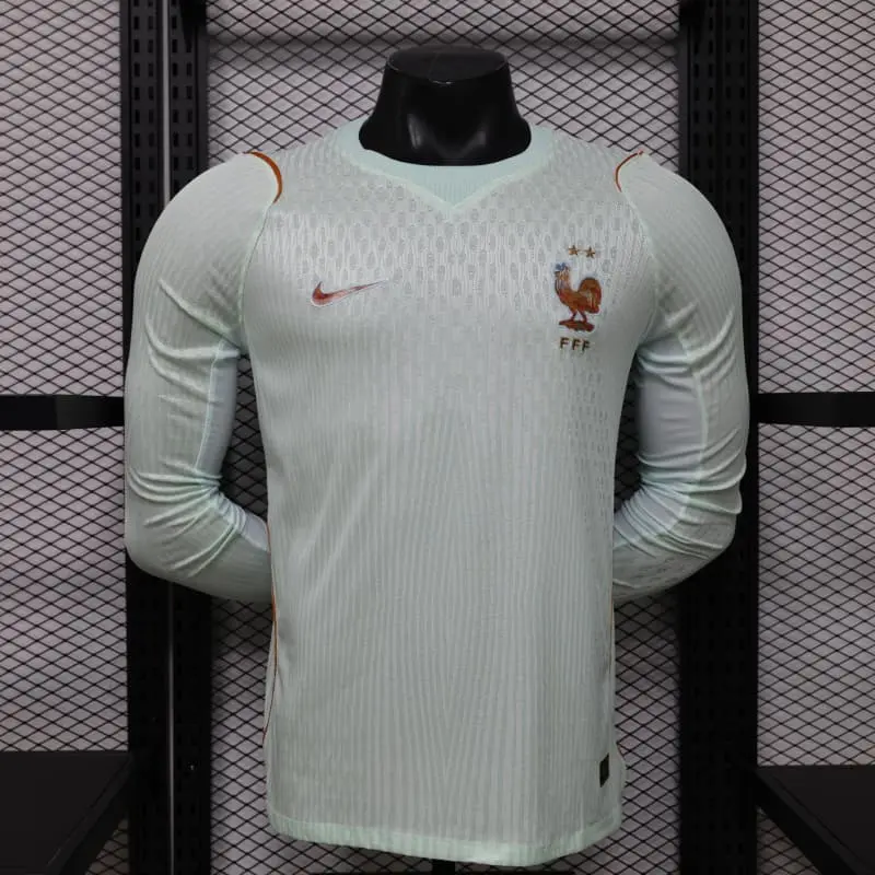Camiseta Francia Mundial 2026 Away ML Verde Menta (EDICIÓN JUGADOR)