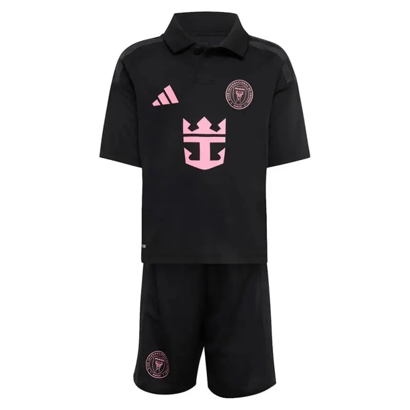 Camiseta Inter Miami 2026/2027 Away Negro/Rosa Niño Kit