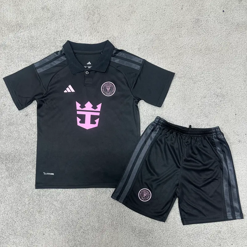Camiseta Inter Miami 2026/2027 Away Negro/Rosa Niño Kit