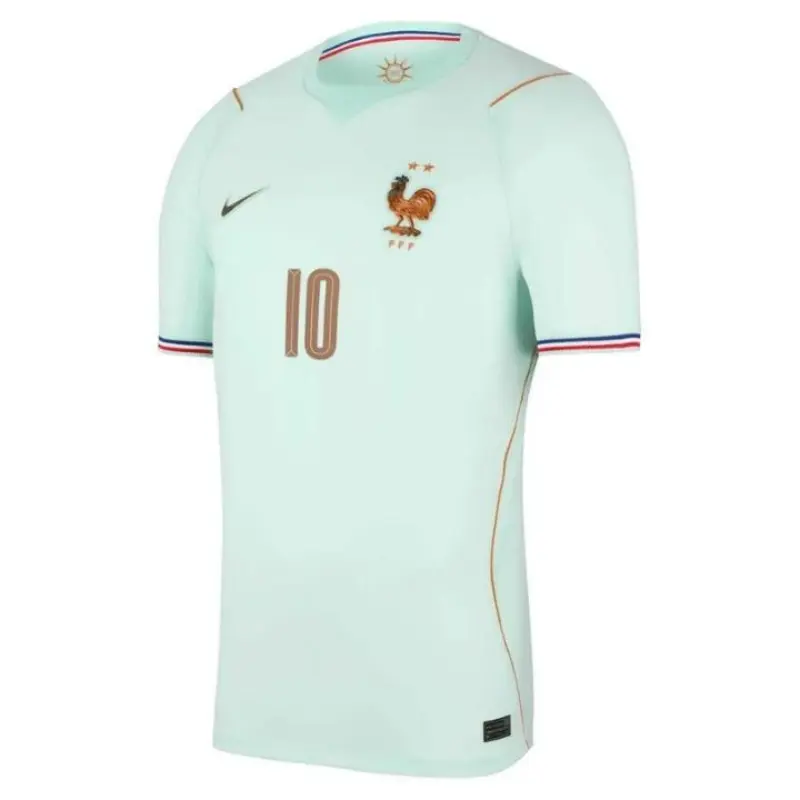 Camiseta MBAPPE 10 Francia Mundial 2026 Away Verde Menta