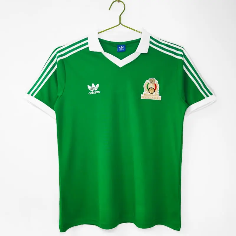 Camiseta México 1986 Home Retro Verde