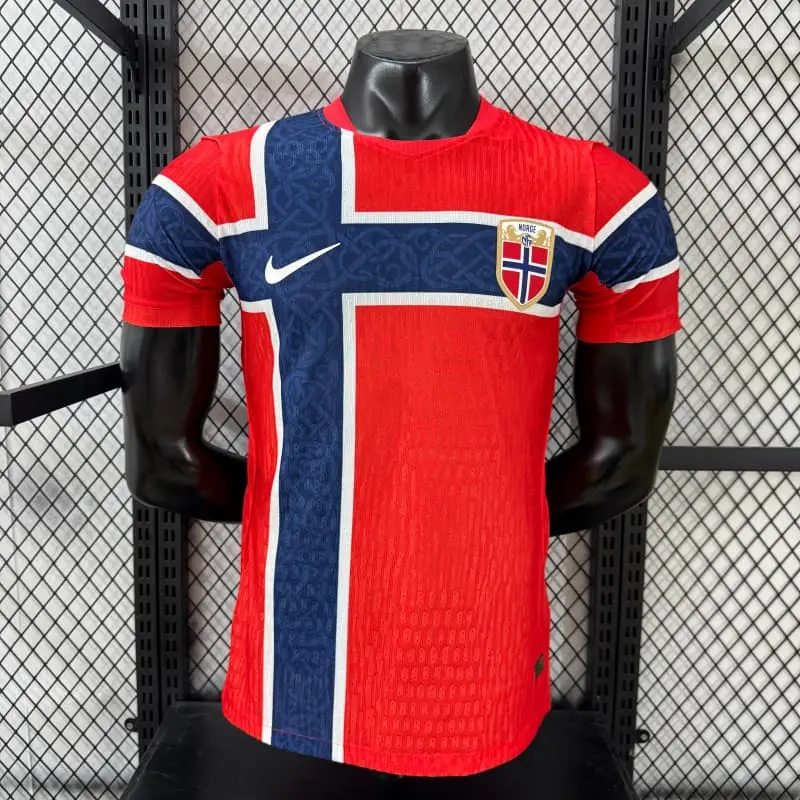 Camiseta Noruega Mundial 2026 Home Rojo/Azul (EDICIÓN JUGADOR)