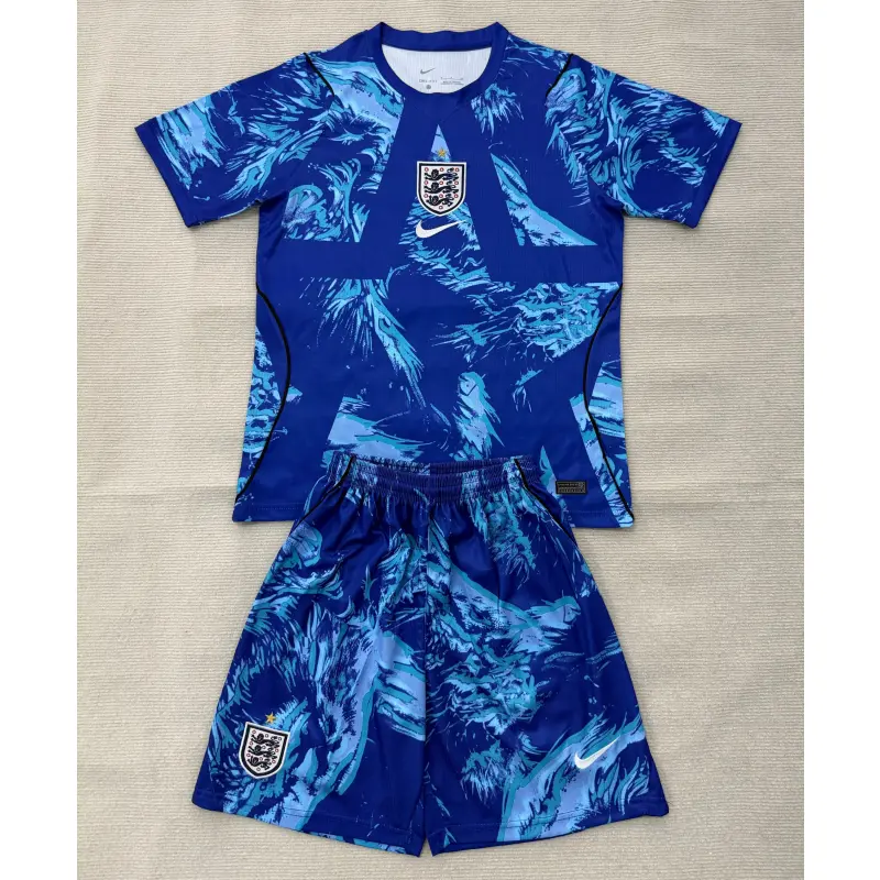 Camiseta de Portero Inglaterra Mundial 2026 Azul Niño Kit
