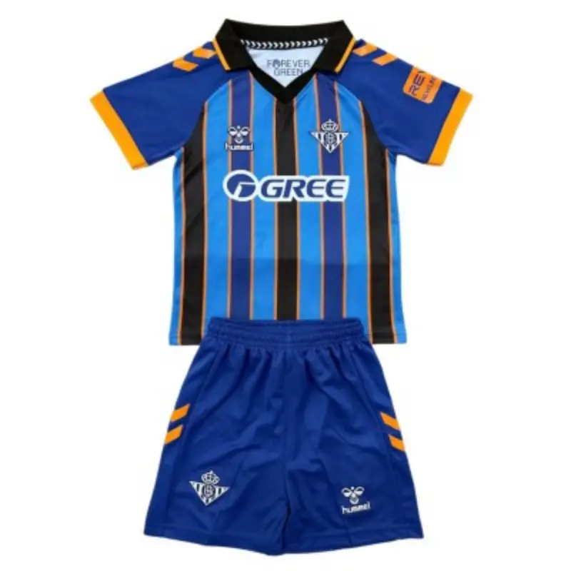 Camiseta de Portero Real Betis 2025/2026 Azul/Dorado Niño Kit