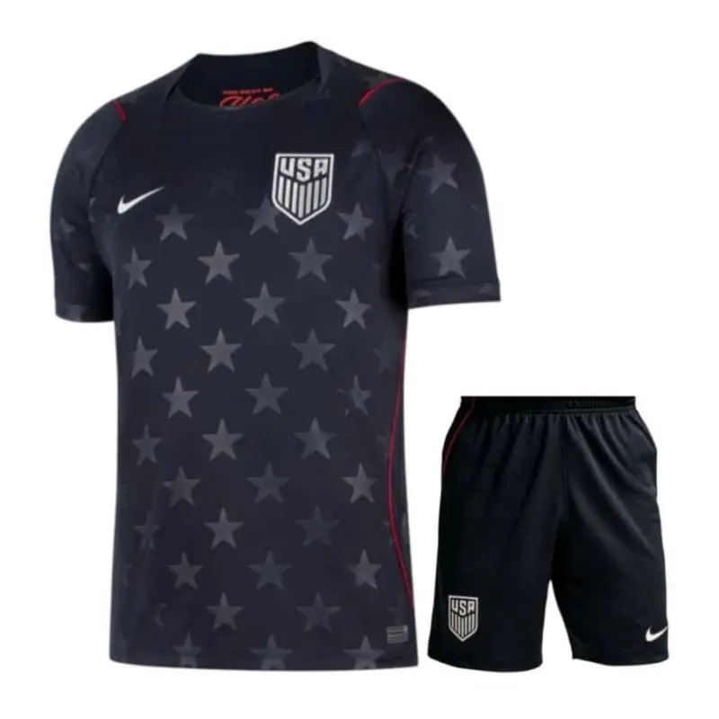 Camiseta EE.UU Mundial 2026 Away Negro Obsidiana Niño Kit