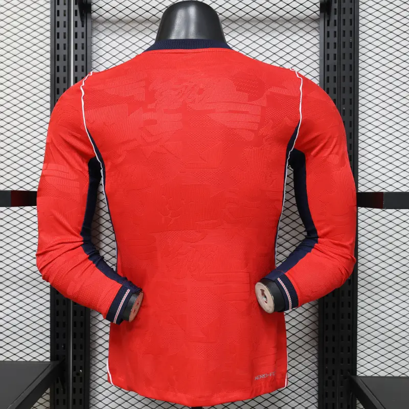 Camiseta Inglaterra Mundial 2026 Away ML Rojo (EDICIÓN JUGADOR)