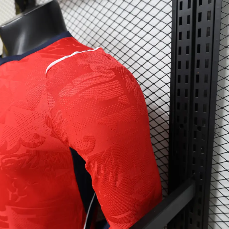 Camiseta Inglaterra Mundial 2026 Away ML Rojo (EDICIÓN JUGADOR)