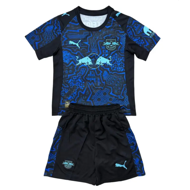 Camiseta Leipzig 2025/2026 Edición Especial Azul/Negro Niño Kit