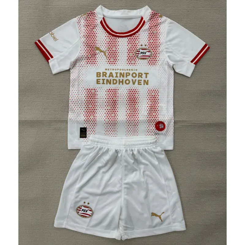 Camiseta PSV Eindhoven 2025/2026 4th Blanco/Rojo Niño Kit