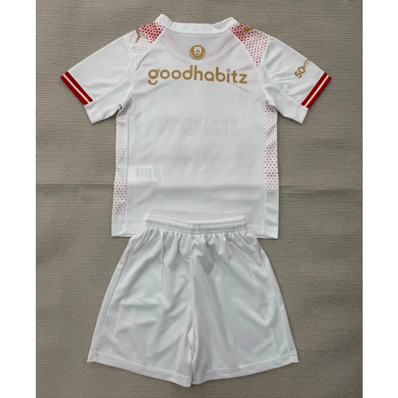 Camiseta PSV Eindhoven 2025/2026 4th Blanco/Rojo Niño Kit