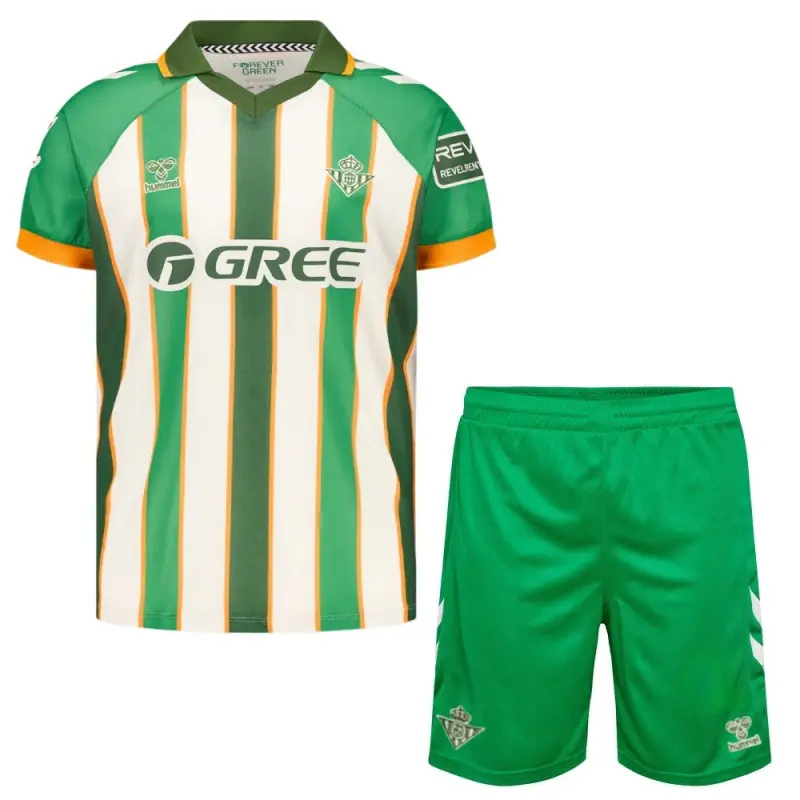 Camiseta Real Betis 2025/2026 Edición Especial Verde/Blanco/Amarillo Niño Kit