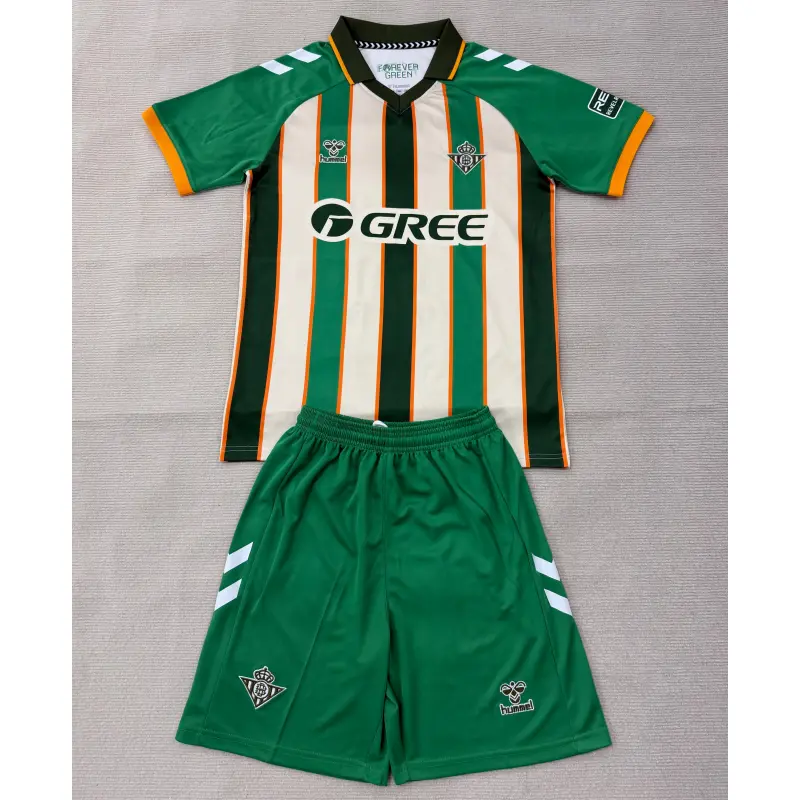 Camiseta Real Betis 2025/2026 Edición Especial Verde/Blanco/Amarillo Niño Kit