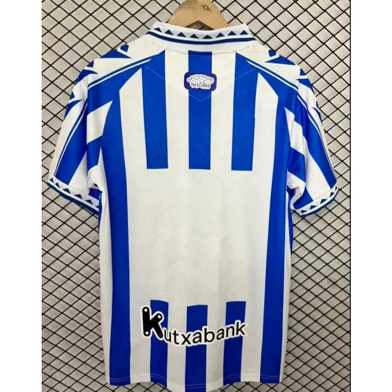 Camiseta Real Sociedad 2025/2026 Azul/Blanco Versión Retro