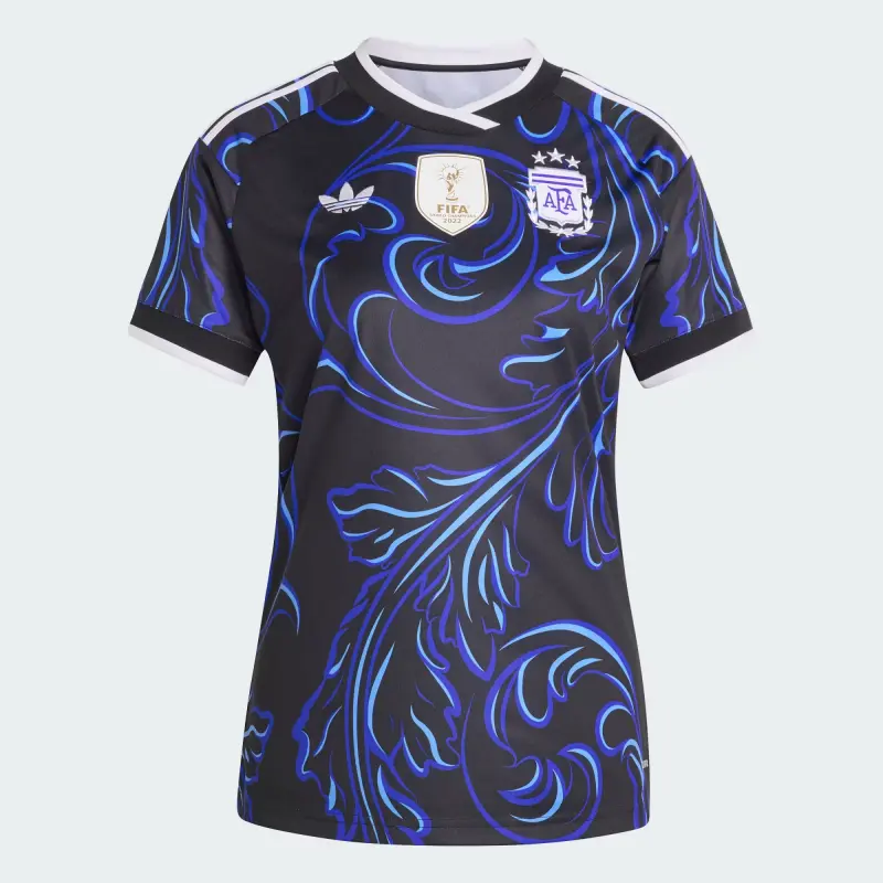 Camiseta Argentina Mundial 2026 Away Azul Mujer con FIFA2022