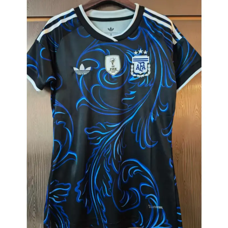 Camiseta Argentina Mundial 2026 Away Azul Mujer con FIFA2022