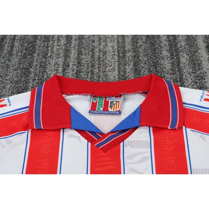 Camiseta Atletico de Madrid 1996/1997 Home Retro Rojo/Blanco Niño Kit