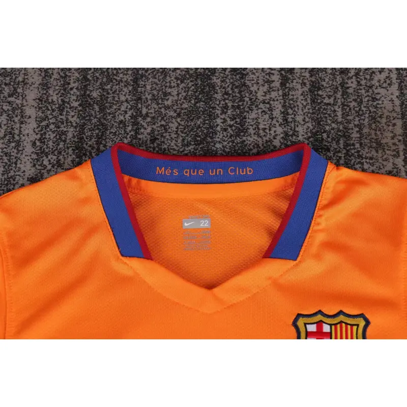 Camiseta Barcelona 2006/2007 Away Retro Naranja Niño Kit