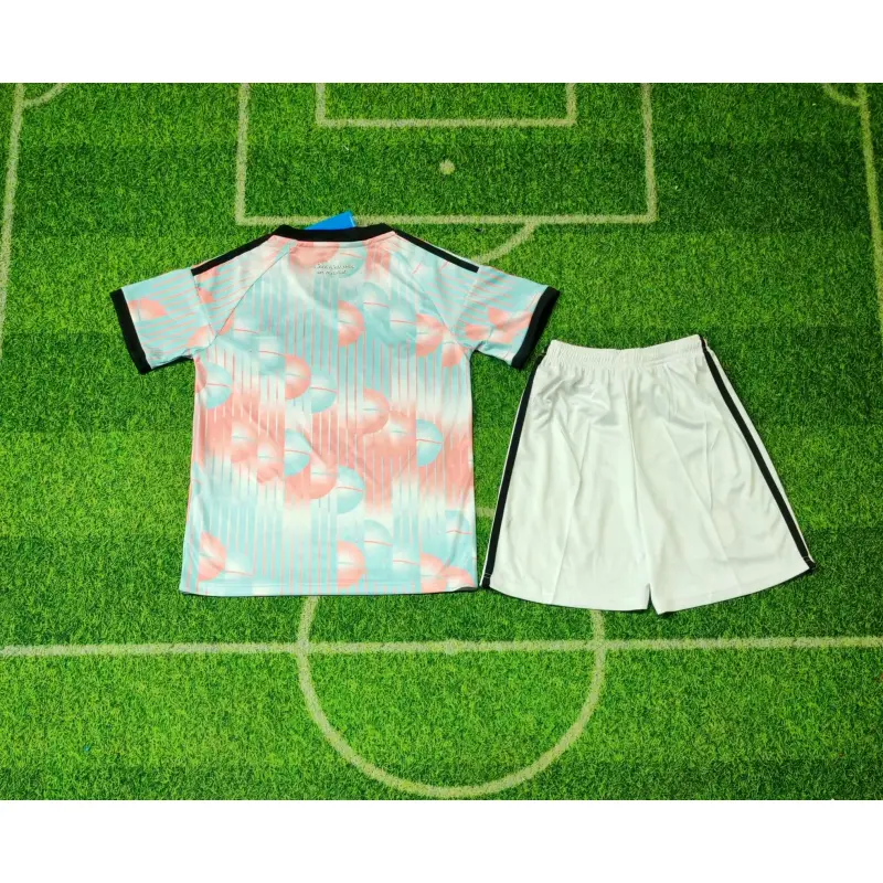 Camiseta Bélgica Mundial 2026 Away Rosa/Azul Claro Niño Kit