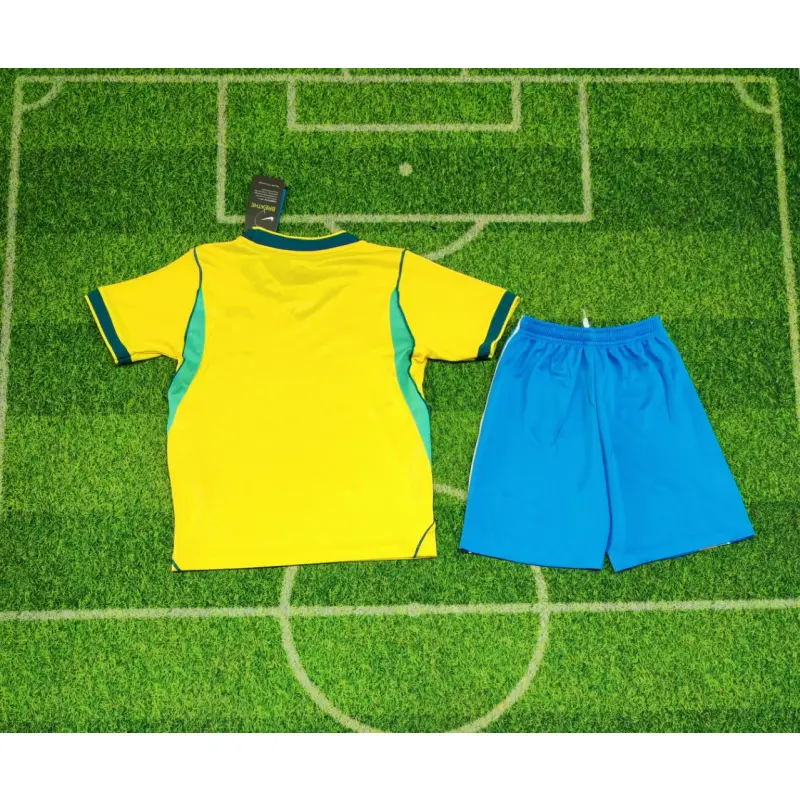 Camiseta Brasil Mundial 2026 Home Amarillo Niño Kit