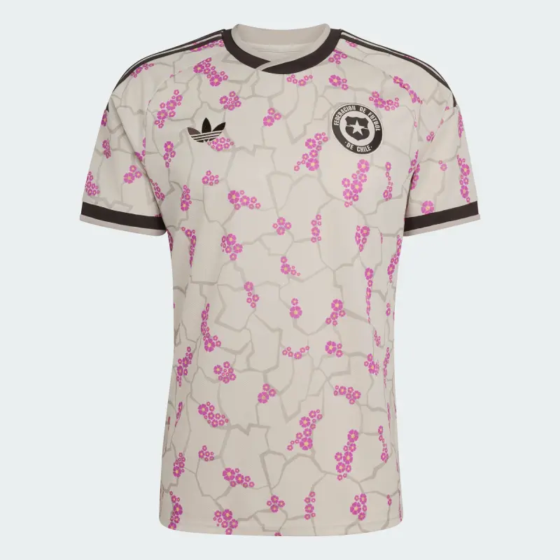 Camiseta Chile Mundial 2026 Away Beige/Rosa