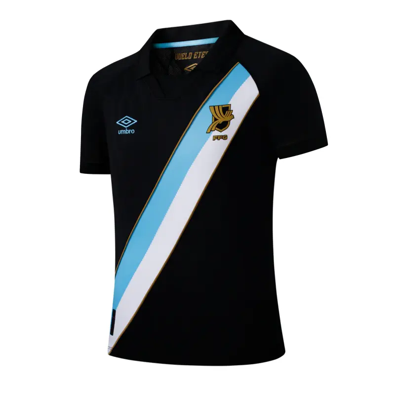 Camiseta Guatemala Mundial 2026 Away Negro/Blanco/Azul