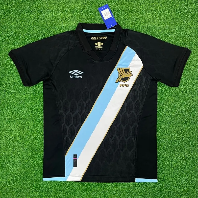 Camiseta Guatemala Mundial 2026 Away Negro/Blanco/Azul