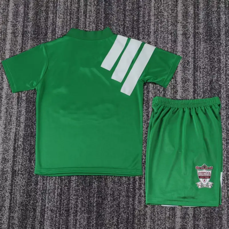 Camiseta Liverpool 1992/1993 Away Retro Verde Niño Kit