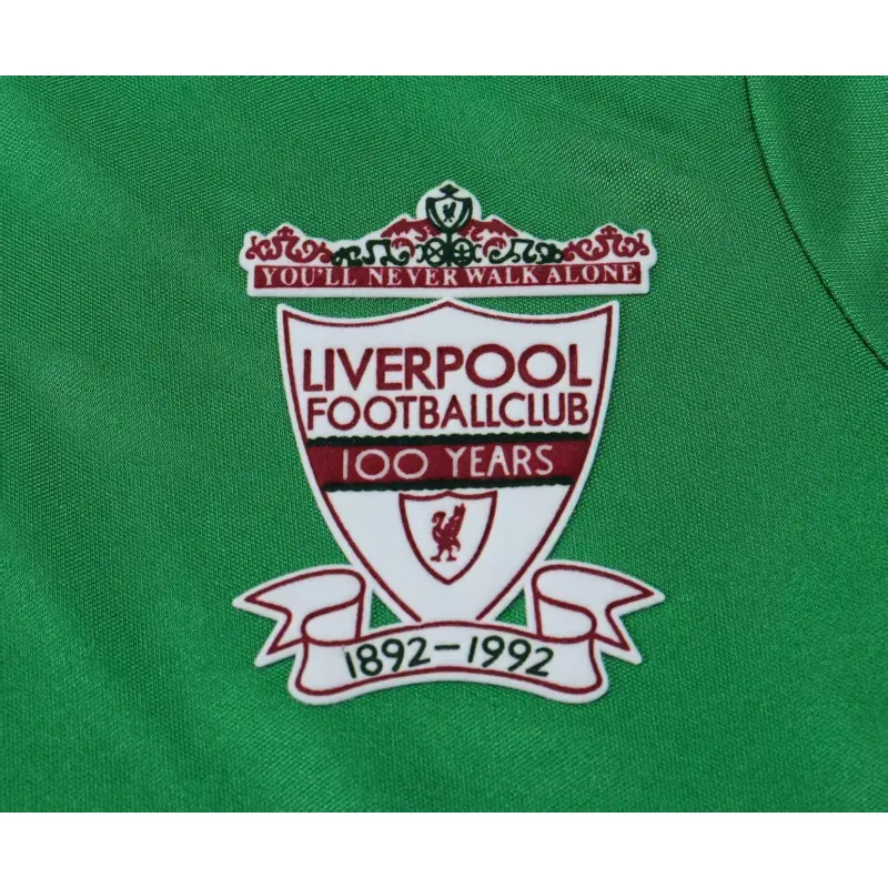 Camiseta Liverpool 1992/1993 Away Retro Verde Niño Kit