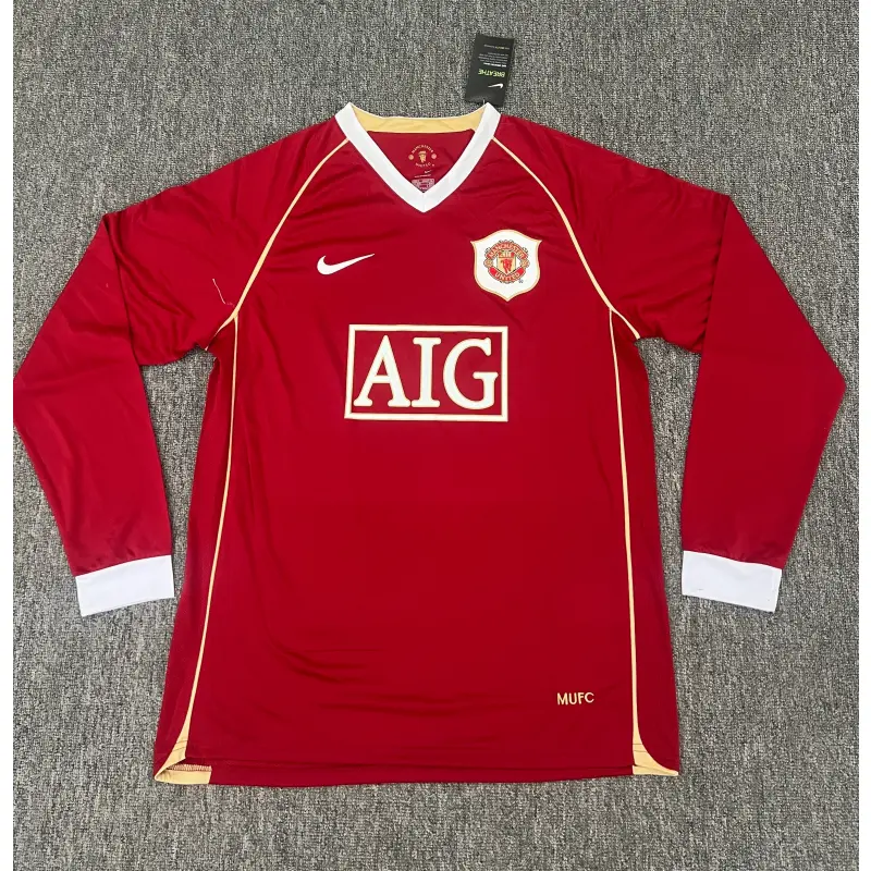 Camiseta Manchester United 2006/07 Home Retro ML Rojo