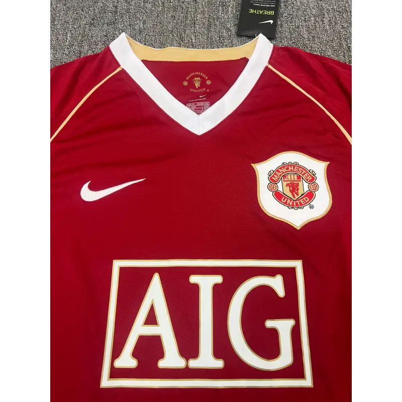 Camiseta Manchester United 2006/07 Home Retro ML Rojo