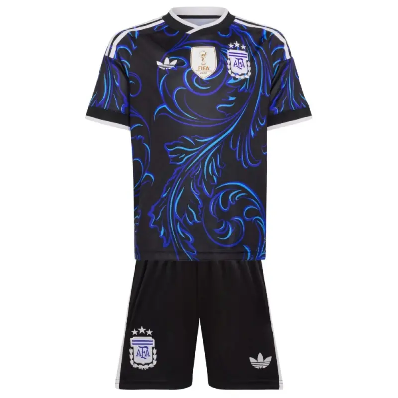 Camiseta Argentina Mundial 2026 Away Azul Niño Kit con FIFA2022