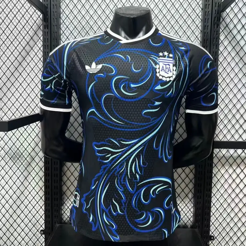 Camiseta Argentina Mundial 2026 Away Negro/Azul (EDICIÓN JUGADOR)
