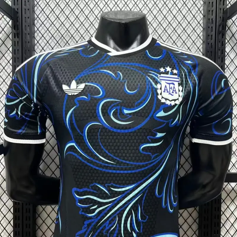 Camiseta Argentina Mundial 2026 Away Negro/Azul (EDICIÓN JUGADOR)