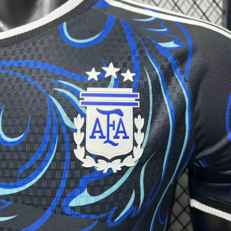 Camiseta Argentina Mundial 2026 Away Negro/Azul (EDICIÓN JUGADOR)