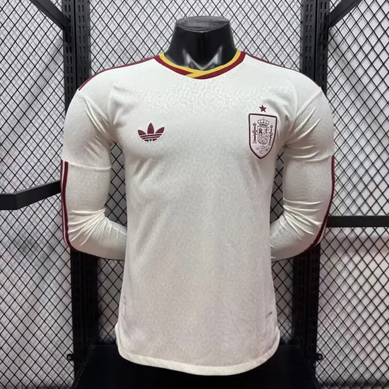 Camiseta España Mundial 2026 Away ML Blanco/Rojo (EDICIÓN JUGADOR)