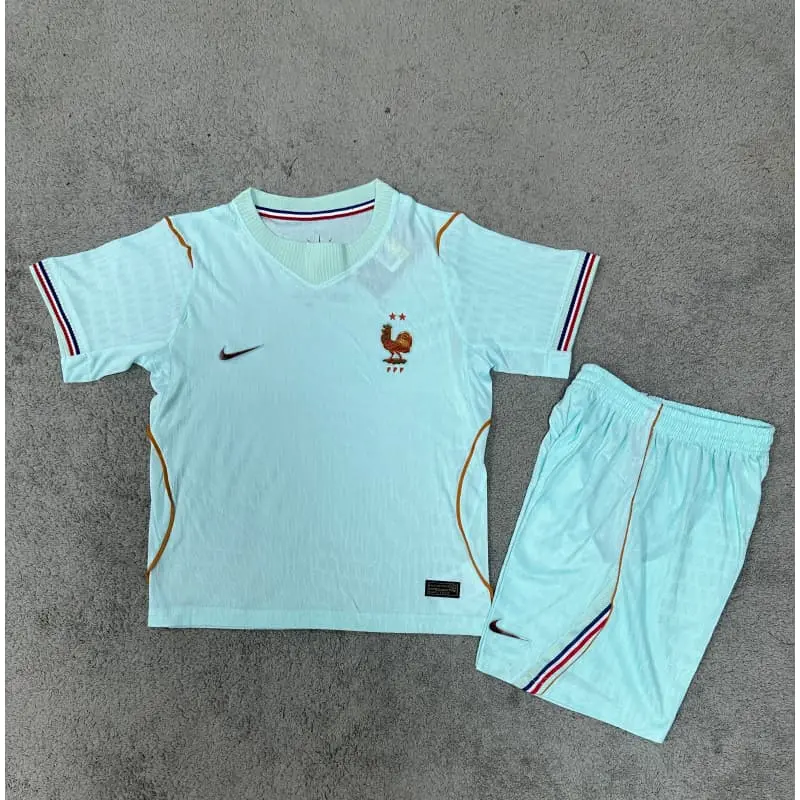 Camiseta Francia Mundial 2026 Away Verde Menta Niño Kit