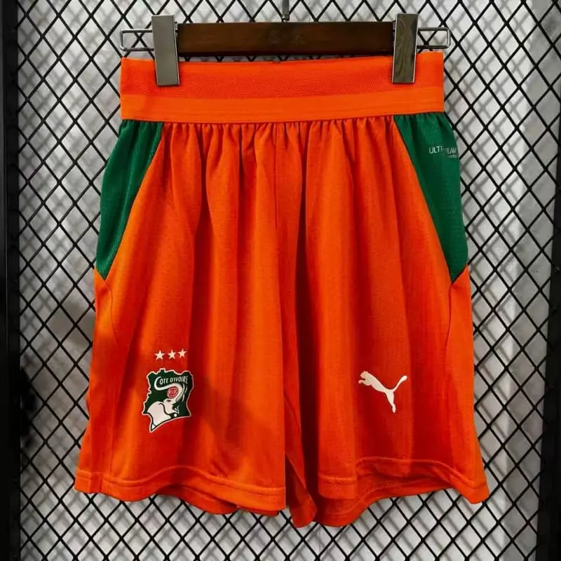 Pantalón Corto Costa de Marfil Mundial 2026 Home Naranja (EDICIÓN JUGADOR)