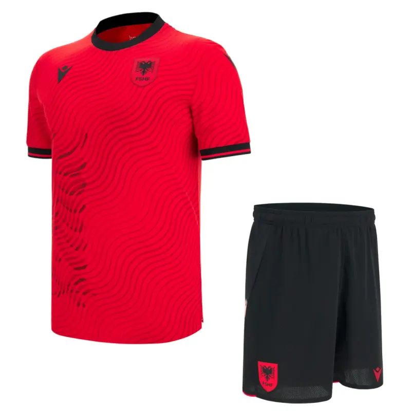Camiseta Albania Home Mundial 2026 Rojo Niño Kit