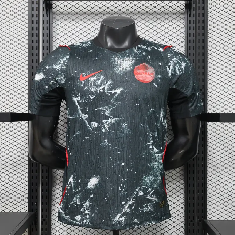 Camiseta Canada Away Mundial 2026 Negro (EDICIÓN JUGADOR)