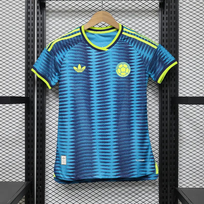 Camiseta Colombia Away Mundial 2026 Azul Mujer (EDICIÓN JUGADOR)