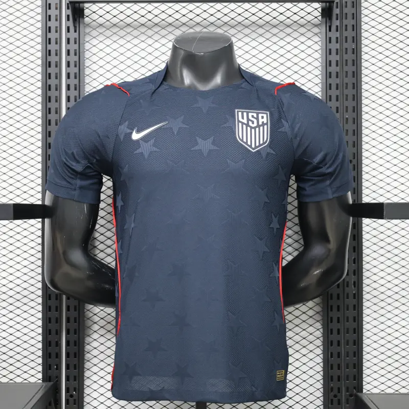 Camiseta EE.UU Away Mundial 2026 Negro Obsidiana (EDICIÓN JUGADOR)