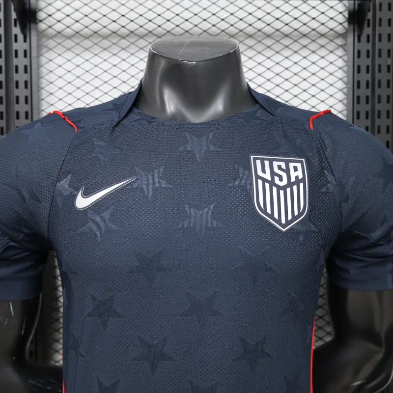 Camiseta EE.UU Away Mundial 2026 Negro Obsidiana (EDICIÓN JUGADOR)