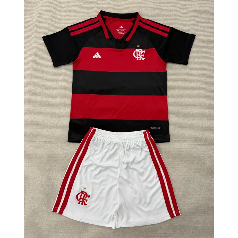 Camiseta Flamengo Home 2026/2027 Rojo/Negro Niño Kit