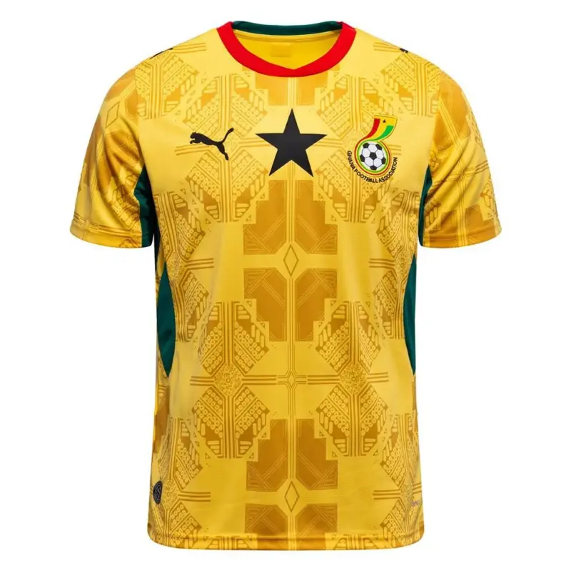 Camiseta Ghana Away Mundial 2026 Amarillo