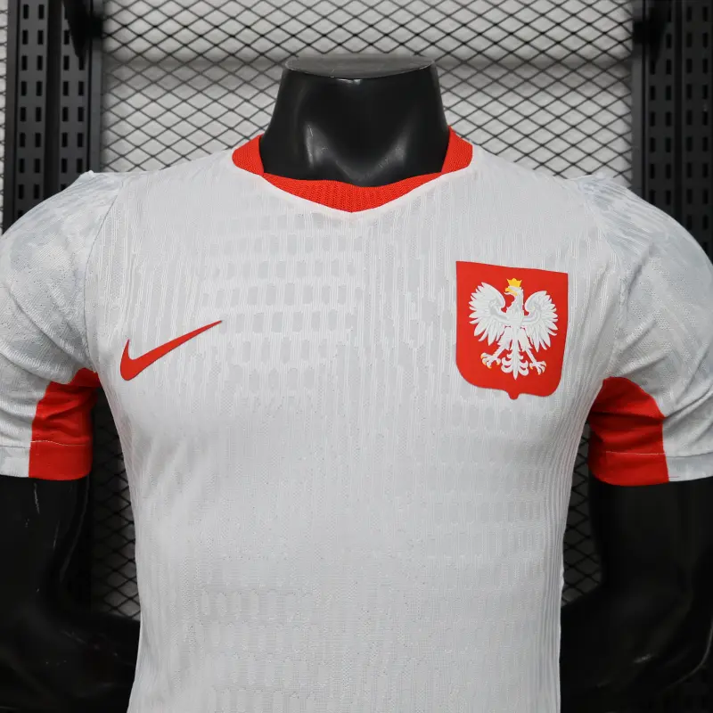 Camiseta Polonia Home Mundial 2026 Blanco (EDICIÓN JUGADOR)