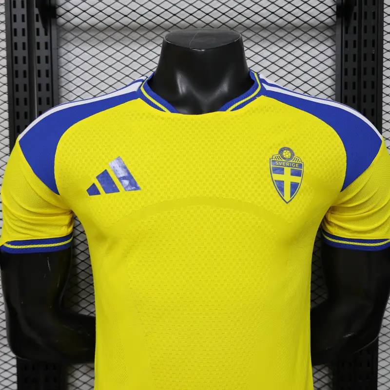 Camiseta Suecia Home Mundial 2026 Amarillo (EDICIÓN JUGADOR)