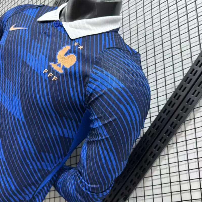 Camiseta Francia Home Mundial 2026 ML Azul (EDICIÓN JUGADOR)