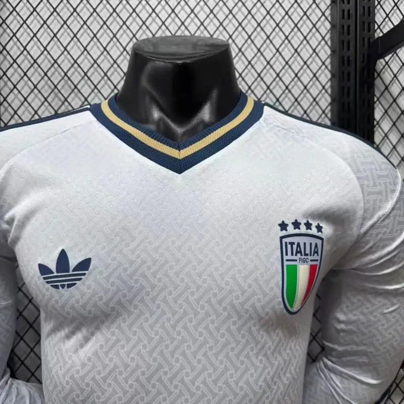 Camiseta Italia Away Mundial 2026 ML Blanco (EDICIÓN JUGADOR)