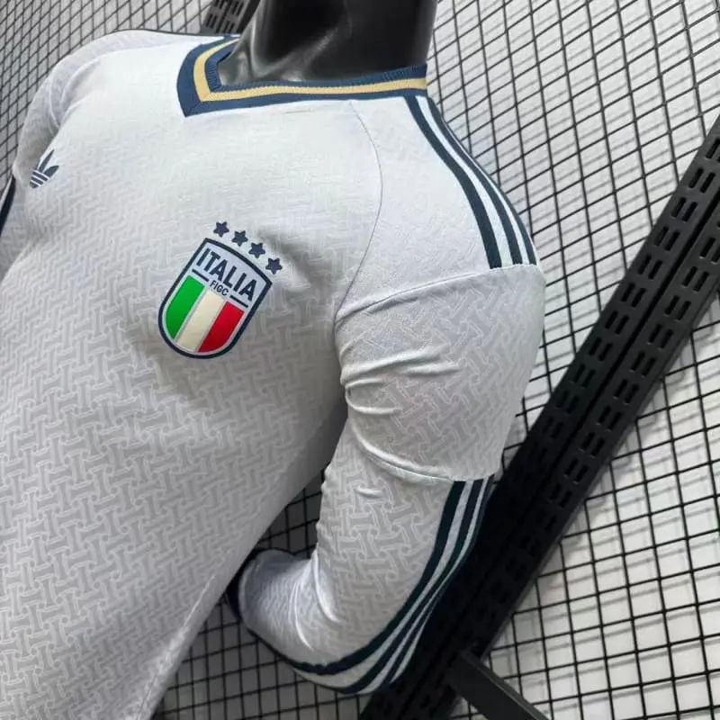Camiseta Italia Away Mundial 2026 ML Blanco (EDICIÓN JUGADOR)